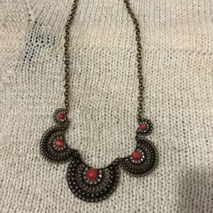 Bronze statement necklace.